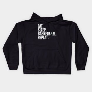 Eat Sleep Basketball Repeat Retro Vintage Boy Kid Men Women Kids Hoodie